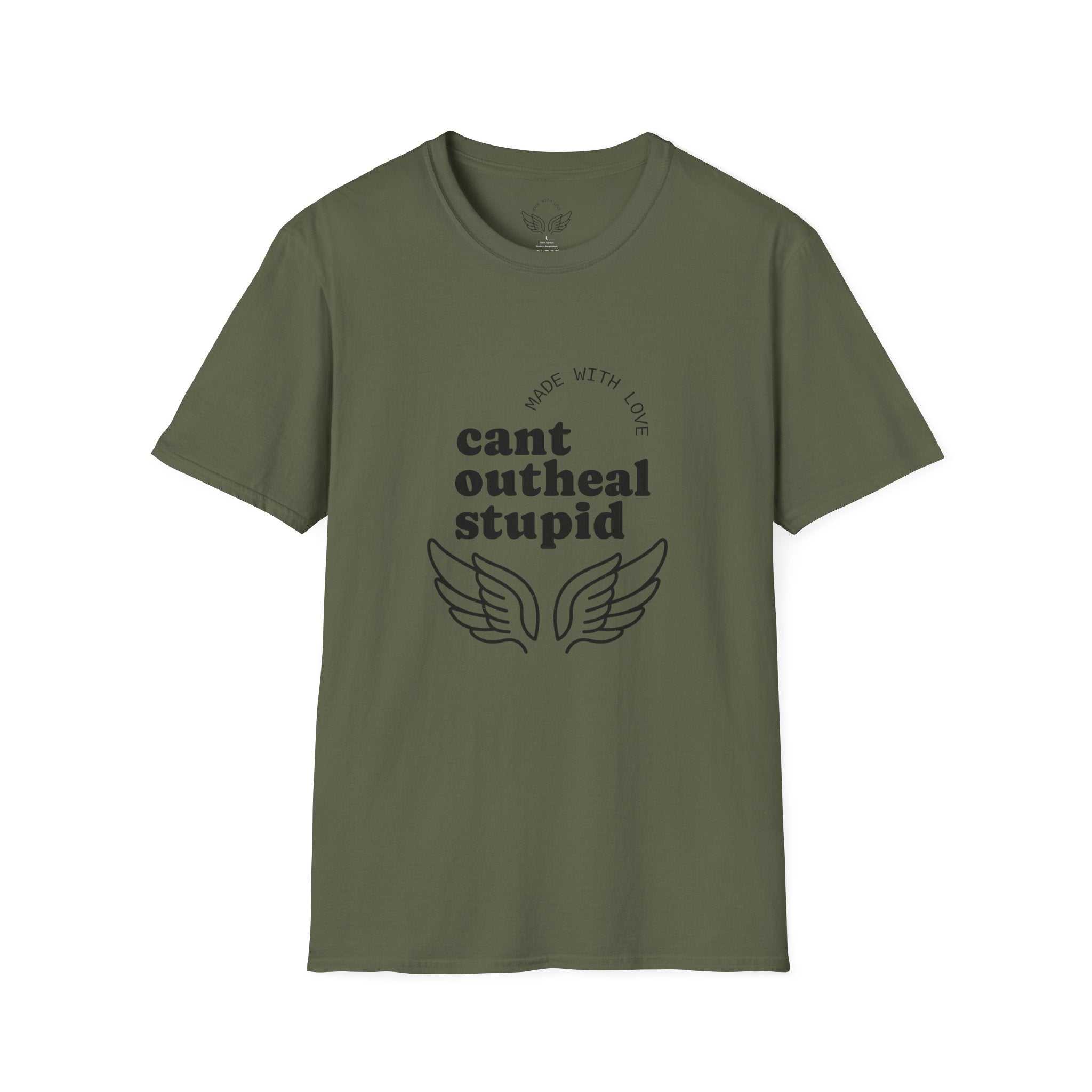 Cant Outheal Stupid — Overwatch Mercy T-Shirt